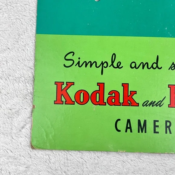1950s‎ Kodak Brownie Camera Vintage 20 Advertising Sign Cardboard Easel